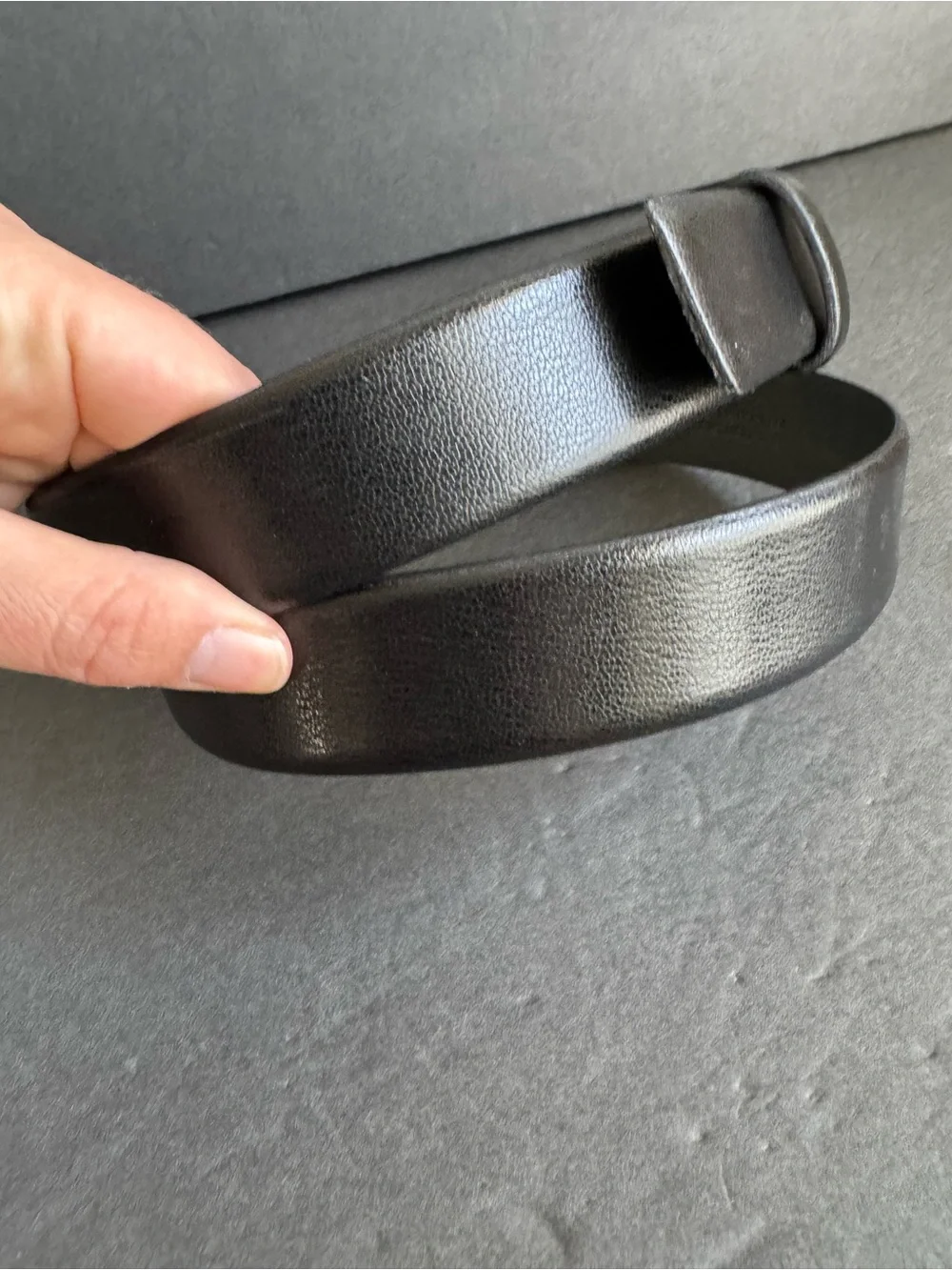 Hugo Boss Black Leather Belt‎ Handmade Unisex Mens 38